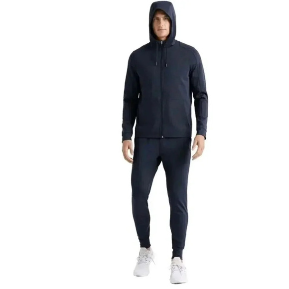 Rhone Sz XXL Spar Full Zip Hoodie Jacket Mens Navy Technical Athleisure Pockets - Picture 3 of 12